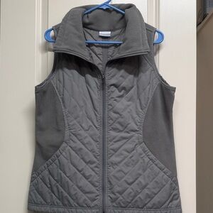 Women's Gray Quilted Vest